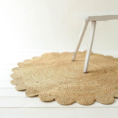 Boho Braided Natural Jute Round Rug
