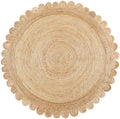 Boho Braided Natural Jute Round Rug