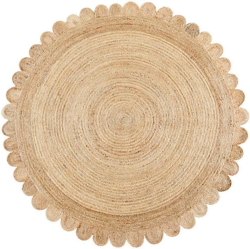 Boho Braided Natural Jute Round Rug