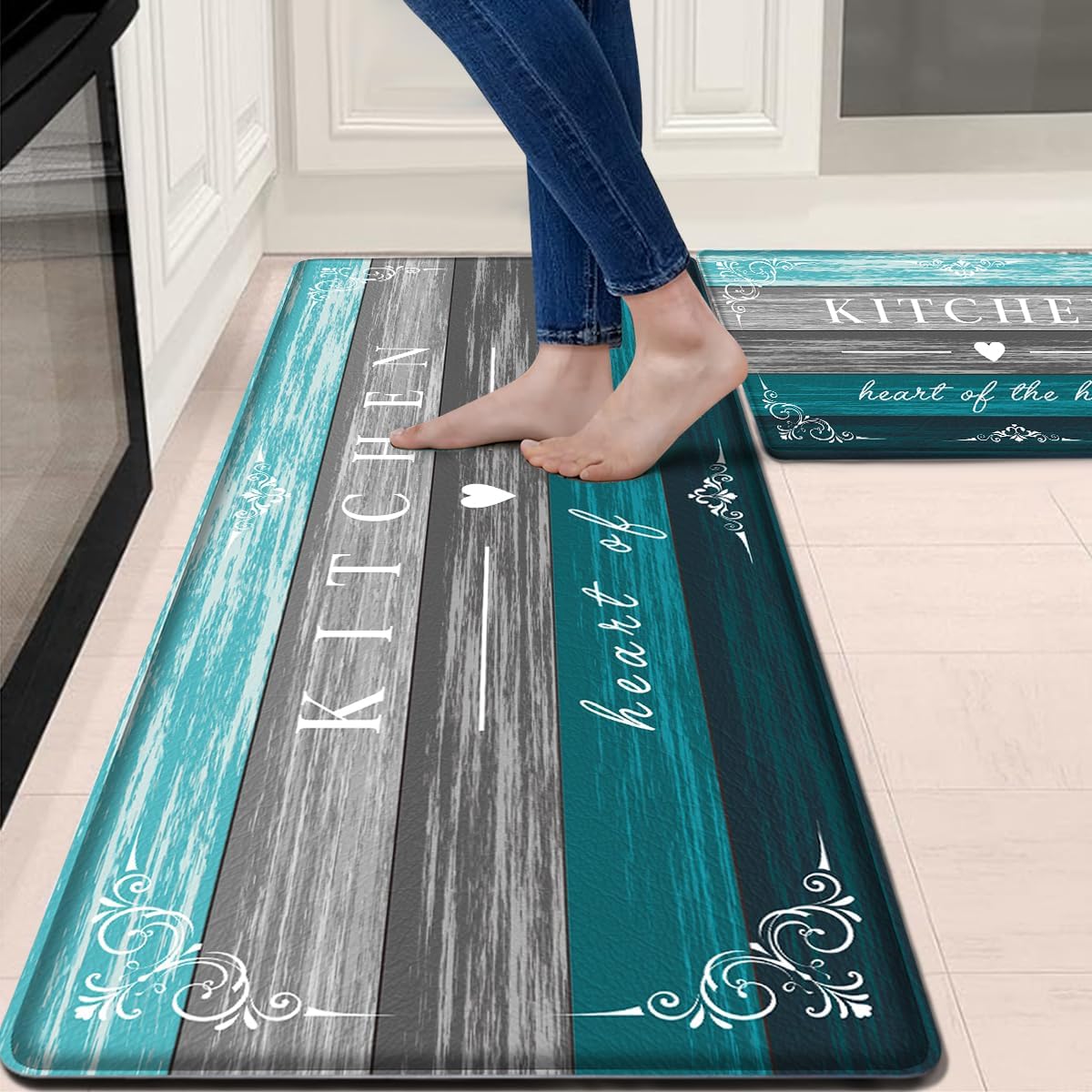 Non‑Slip Cushioned Anti‑Fatigue Kitchen Mat