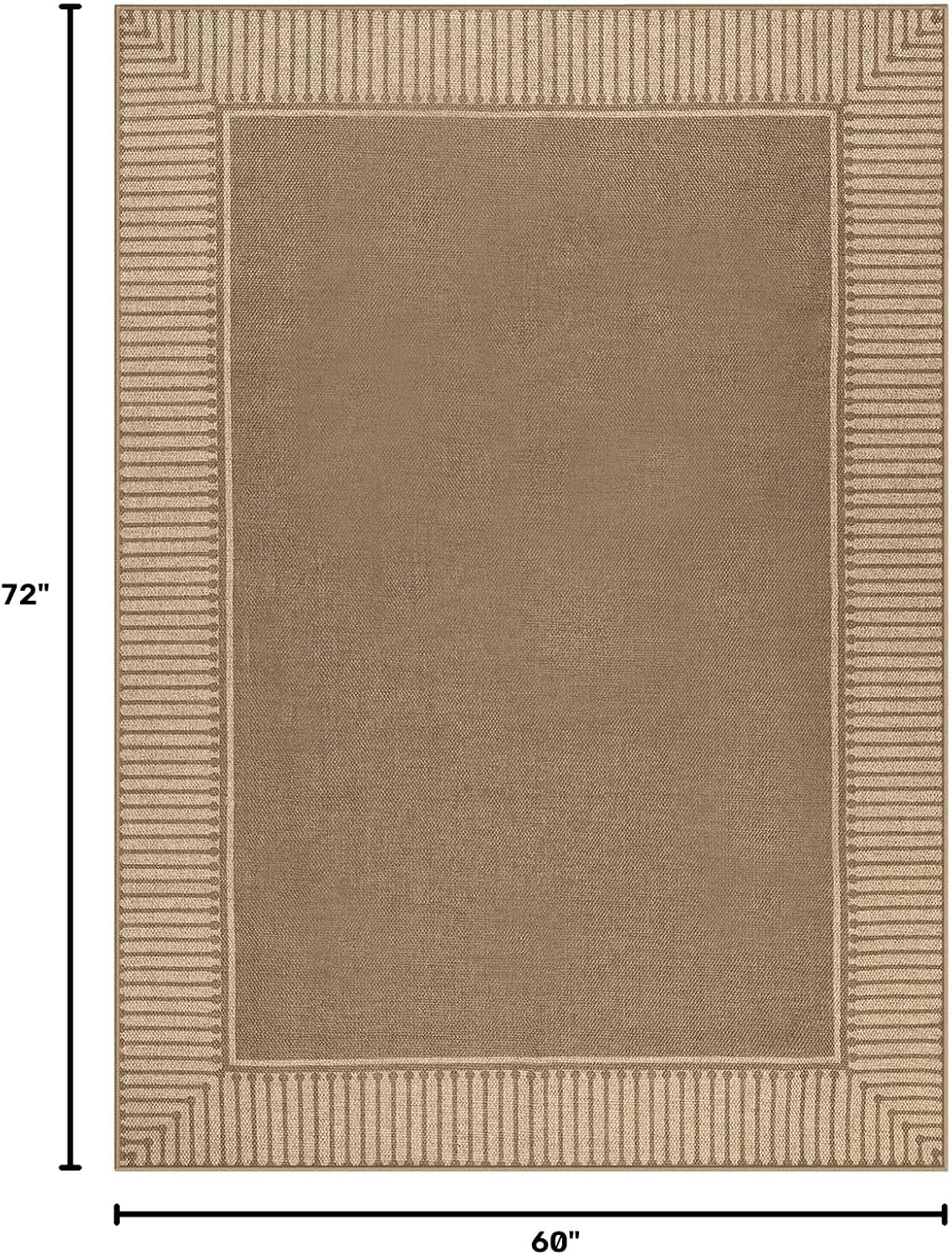 Striped Indoor‑Outdoor Farmhouse Area Rug