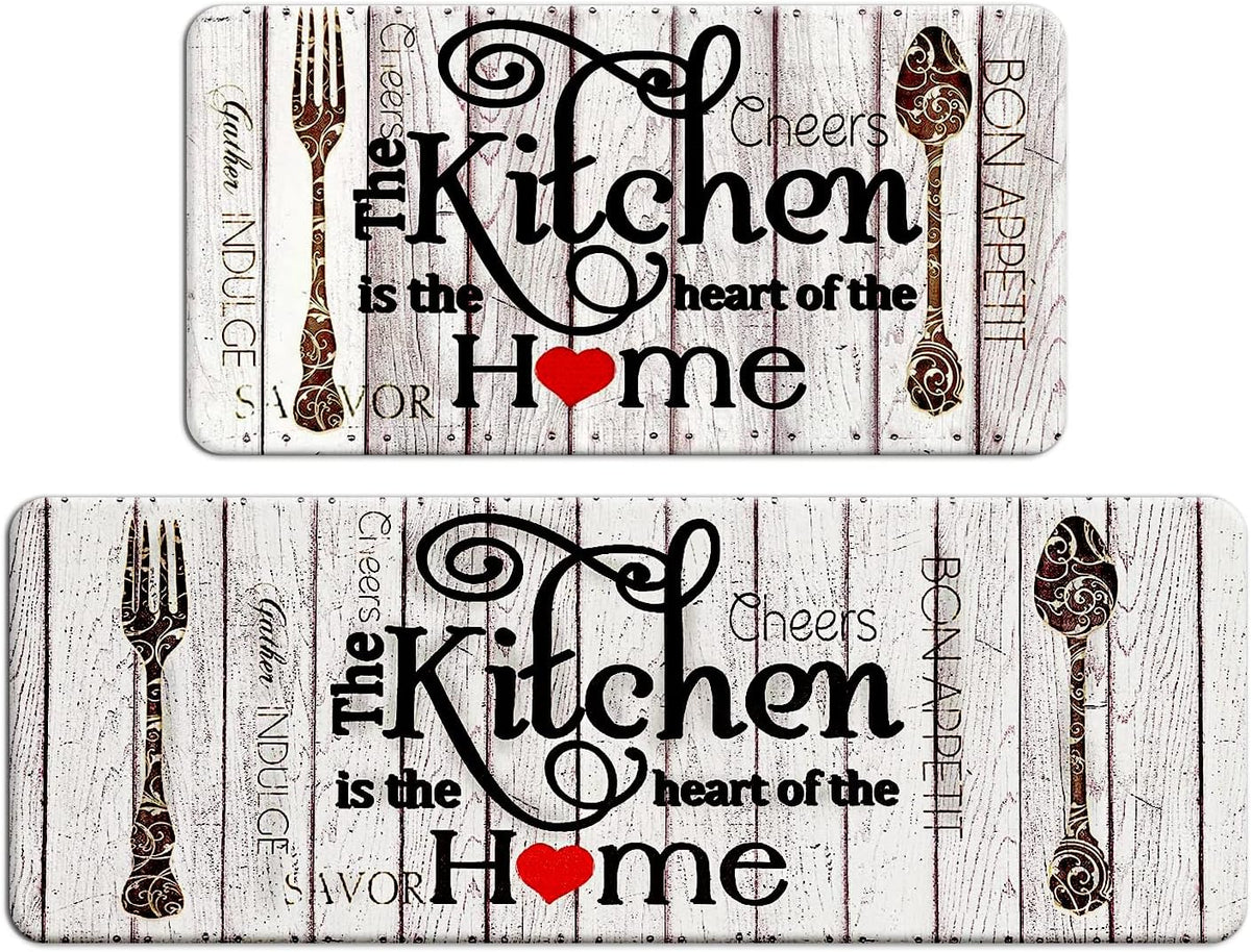 Farmhouse Anti‑Fatigue Kitchen Mat Set