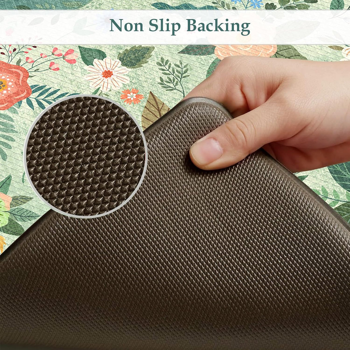 Farmhouse Anti‑Fatigue Kitchen Floor Mats