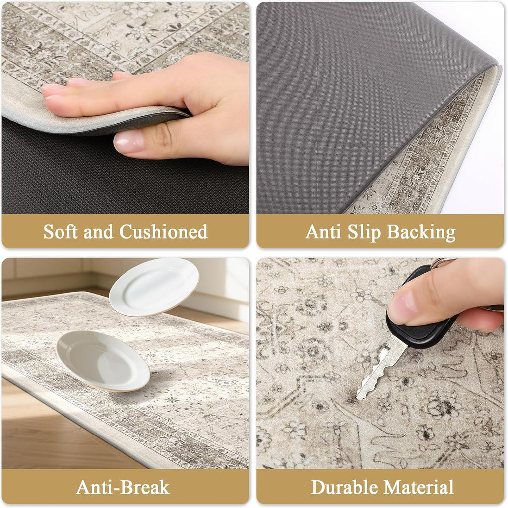 Cushioned Anti‑Fatigue Kitchen Mat Set