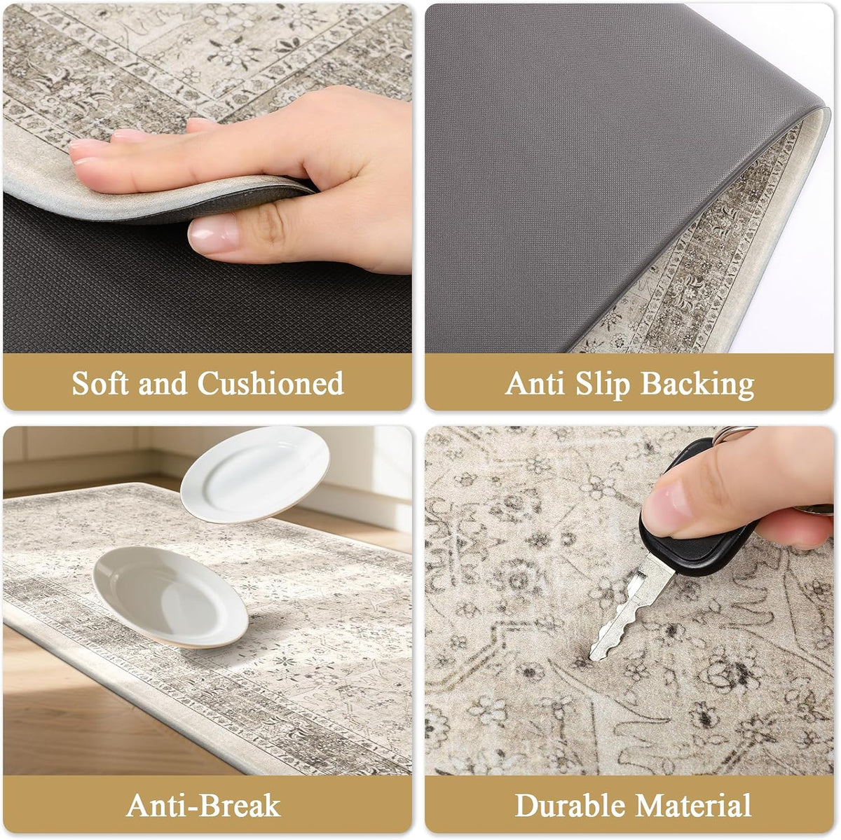 Cushioned Anti‑Fatigue Kitchen Mat Set