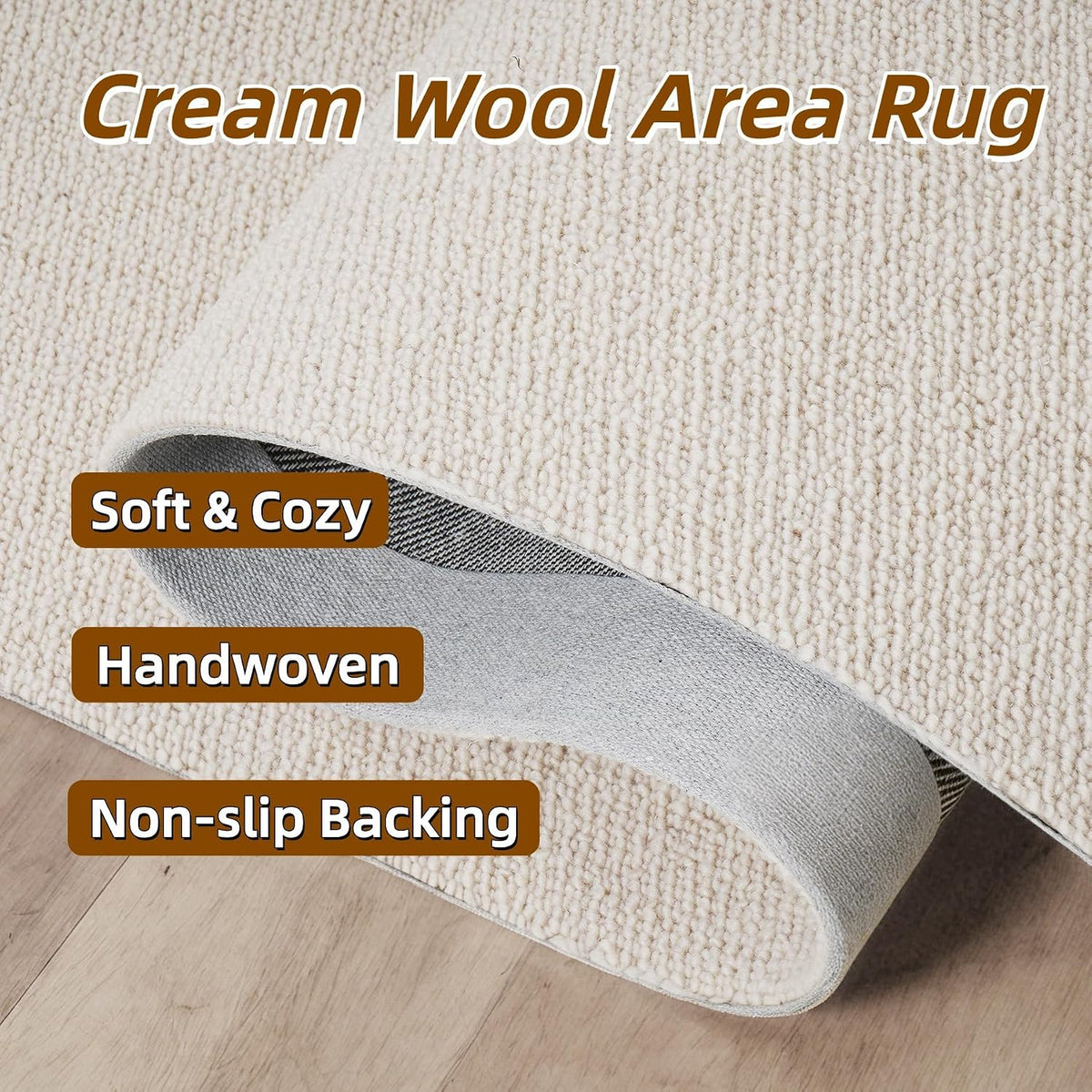 Handwoven Natural Wool Indoor Area Rug