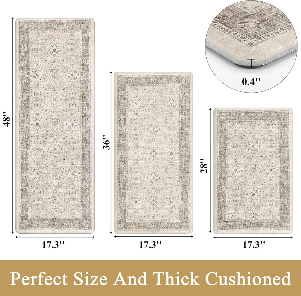 Cushioned Anti‑Fatigue Kitchen Mat Set