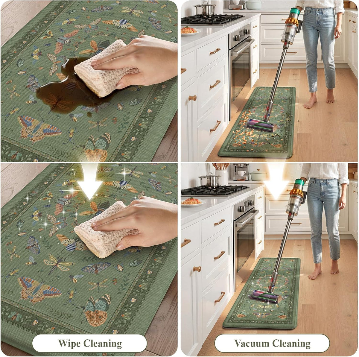 Cushioned Anti‑Fatigue Kitchen Rug Set