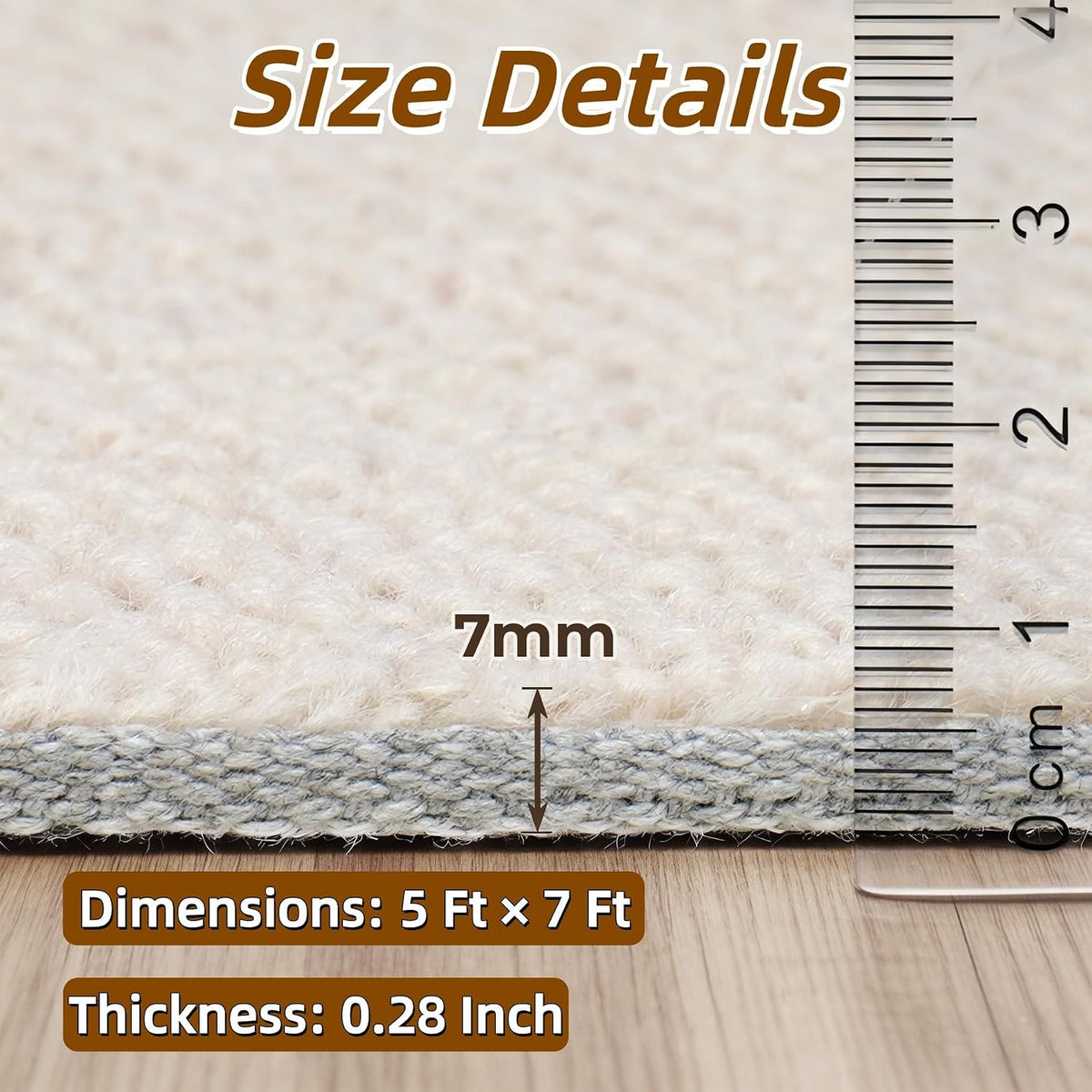 Handwoven Natural Wool Indoor Area Rug