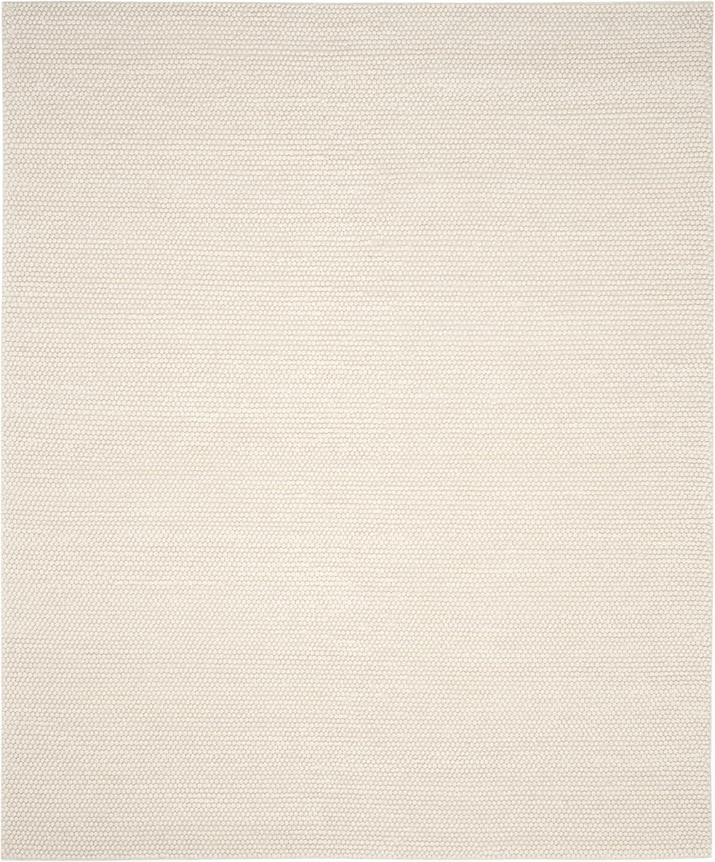 Hand‑Knotted Ivory Wool Indoor Area Rug