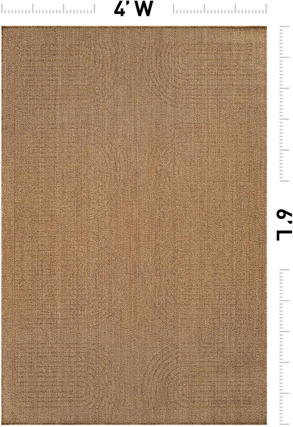 Bordered Modern Indoor‑Outdoor Area Rug