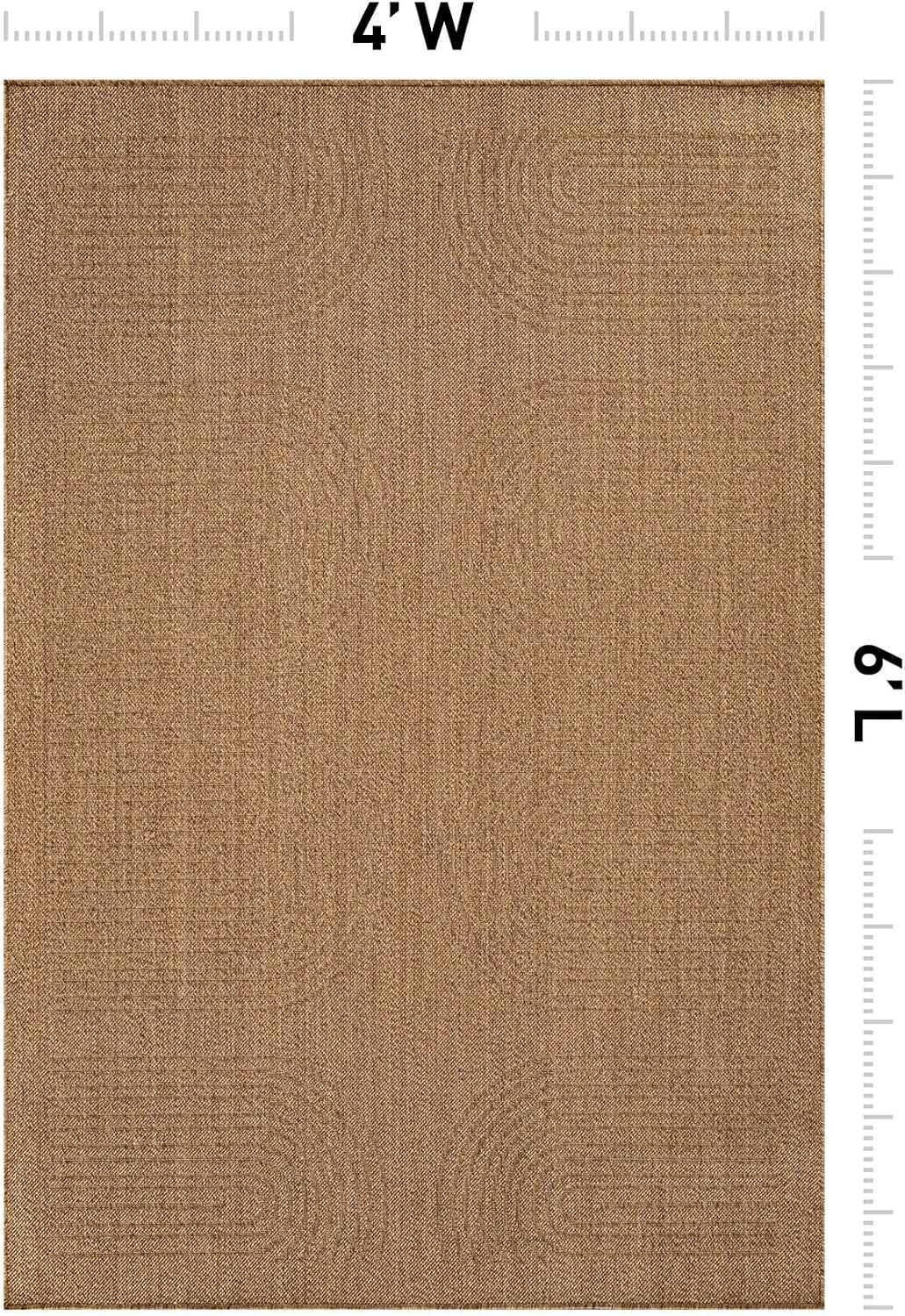 Bordered Modern Indoor‑Outdoor Area Rug