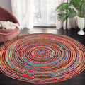 Boho Hand‑Woven Jute Round Area Rug
