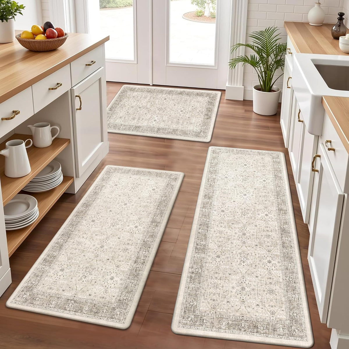 Cushioned Anti‑Fatigue Kitchen Mat Set