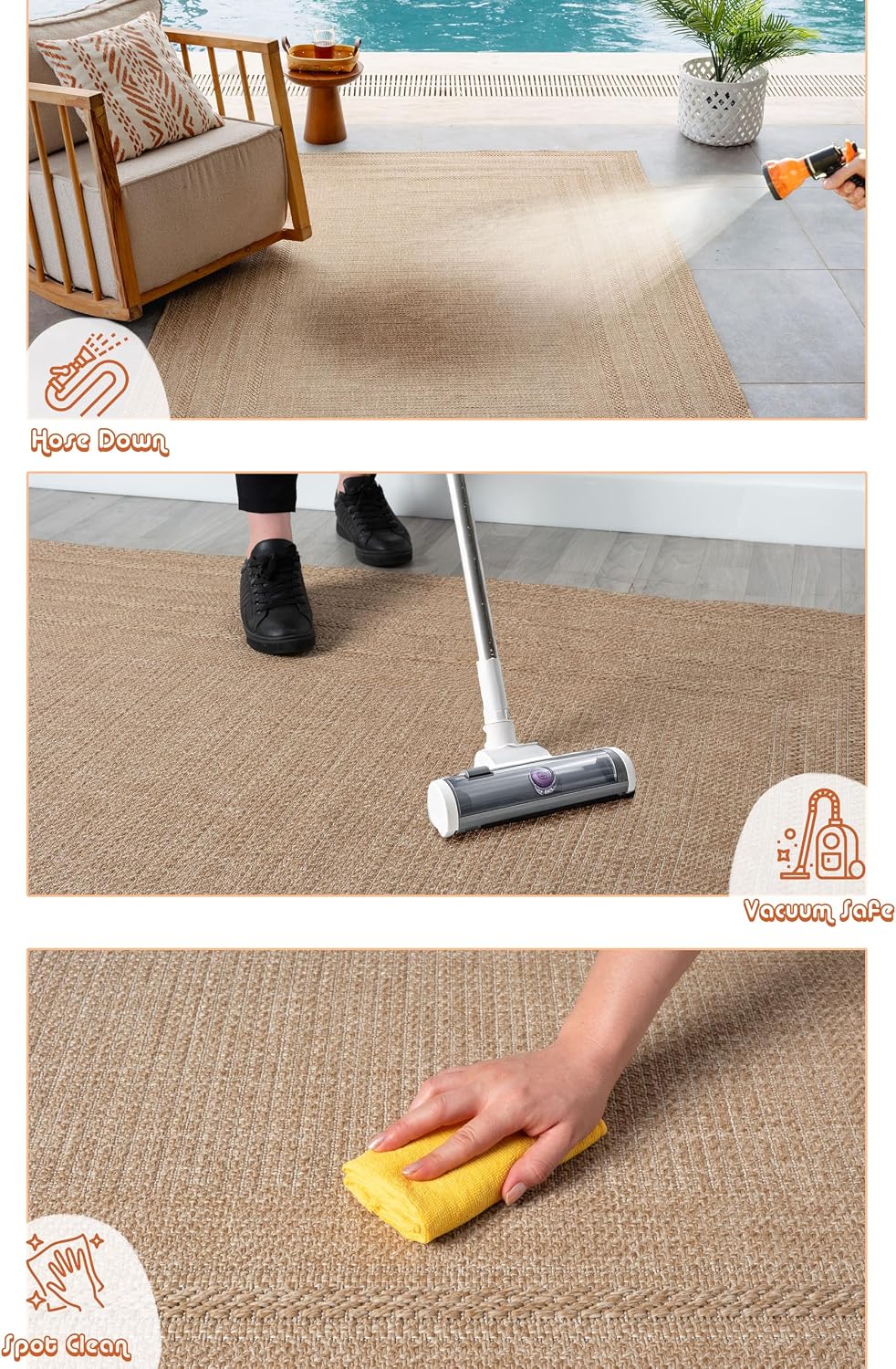 Weather‑Resistant Indoor‑Outdoor Jute Rug