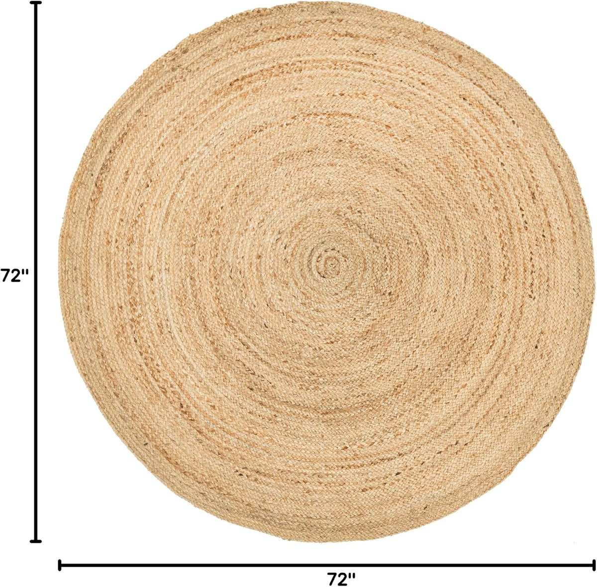 Boho Handwoven Jute Round Area Rug
