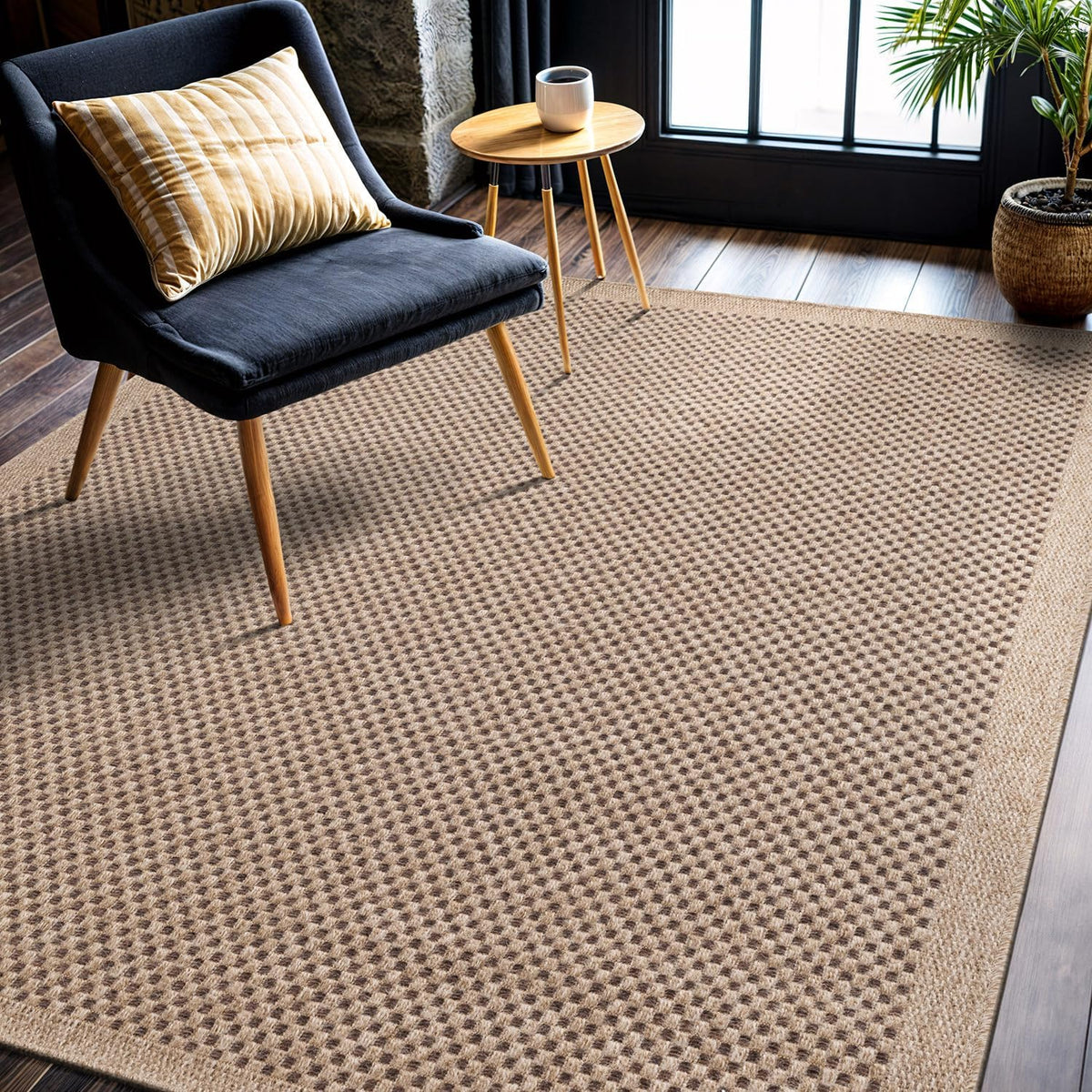 Woven Indoor‑Outdoor Natural Fiber Rug