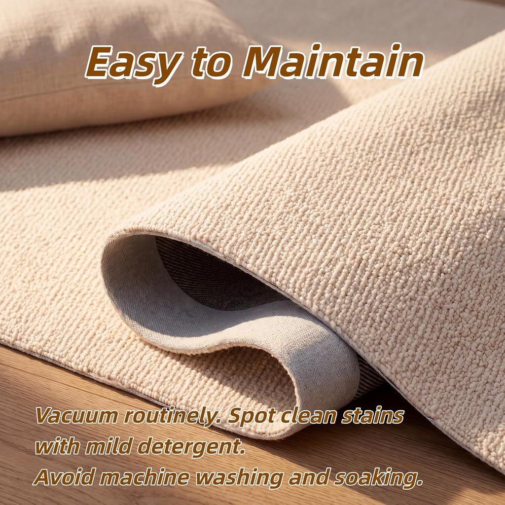 Handwoven Natural Wool Indoor Area Rug