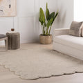 Hand‑Hooked Solid Wool Indoor Area Rug