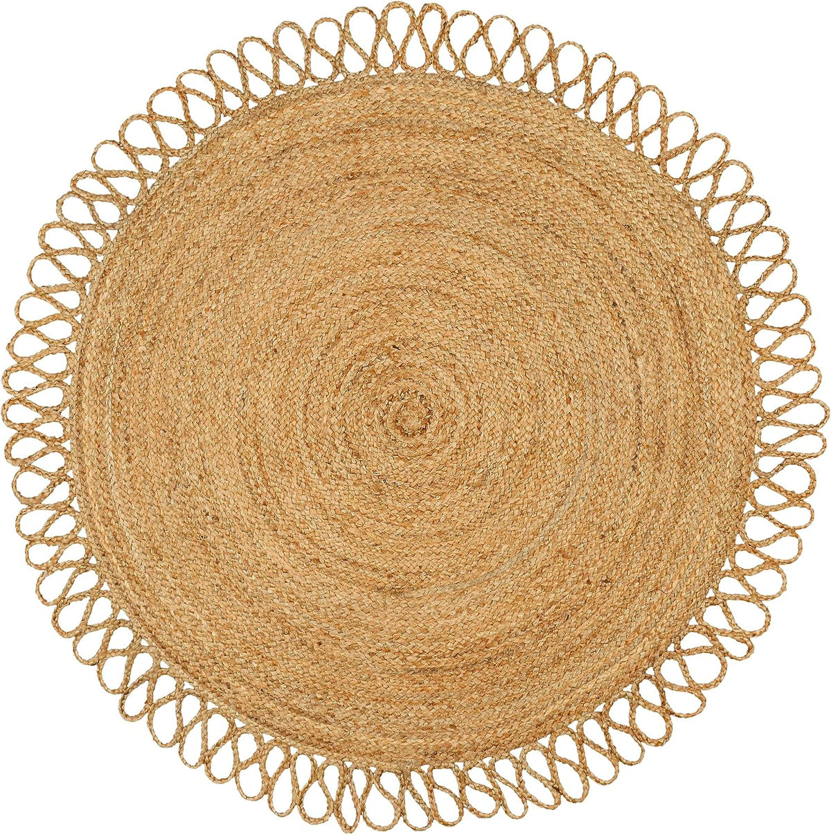 Farmhouse Braided Jute Round Area Rug