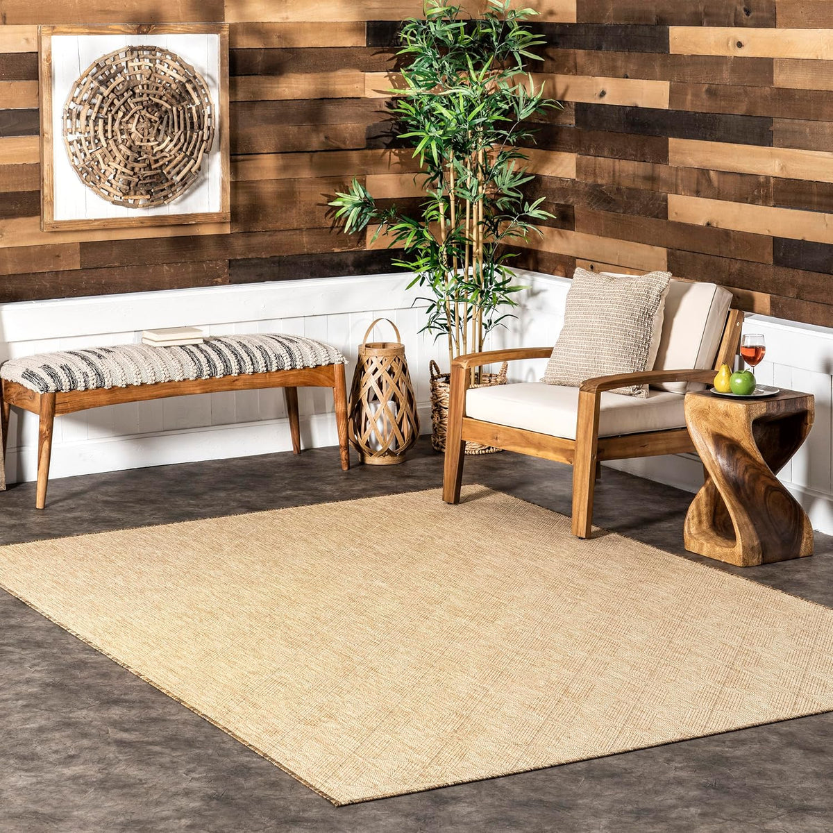 Diamond Indoor‑Outdoor Area Floor Rug