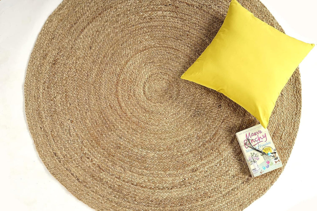 Rustic Braided Jute Round Area Rug