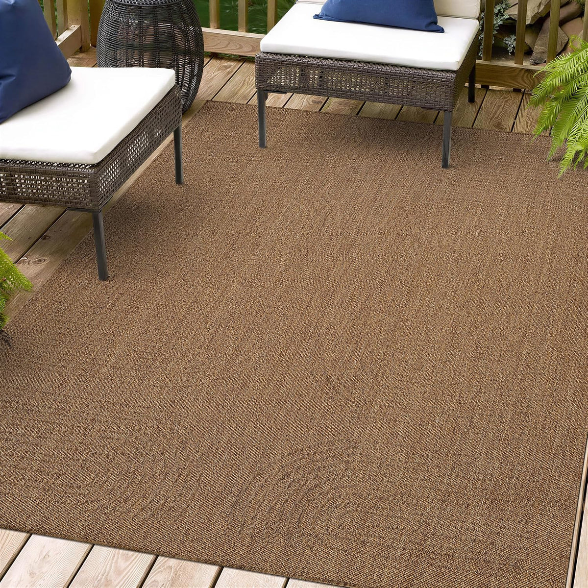 Bordered Modern Indoor‑Outdoor Area Rug