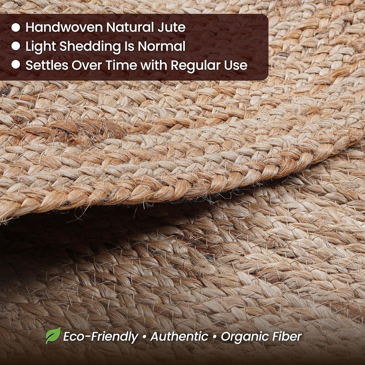 Boho Braided Natural Jute Round Rug